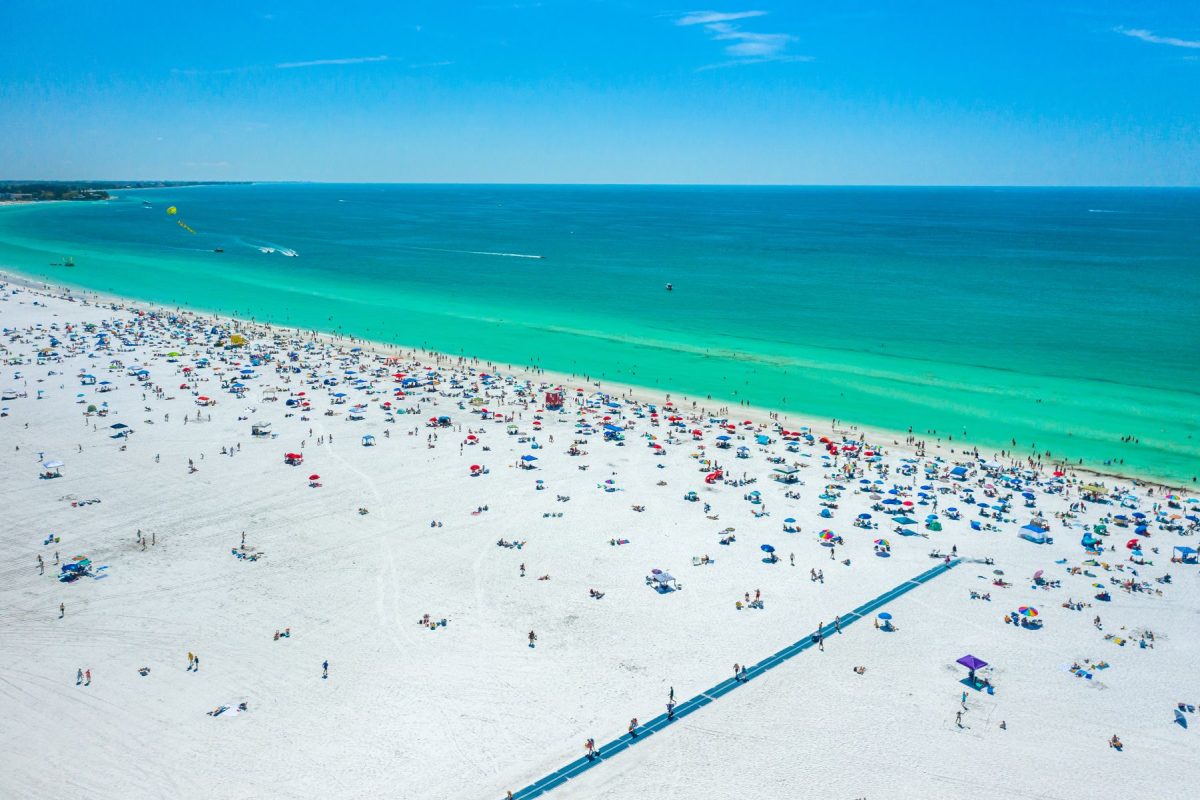 aerial view of Siesta Key